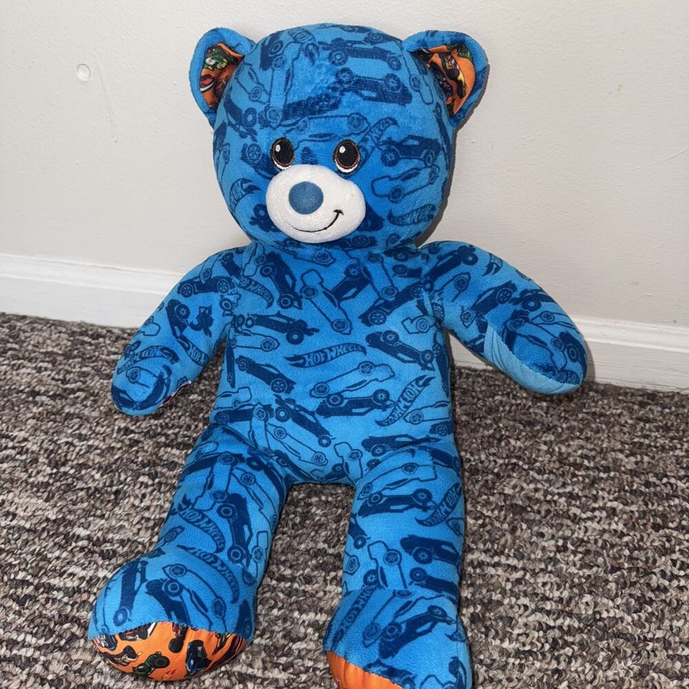 Hot Wheels 50th Anniversary Build A Bear Plush Teddy Bear w/ Optimus Prime Outfi